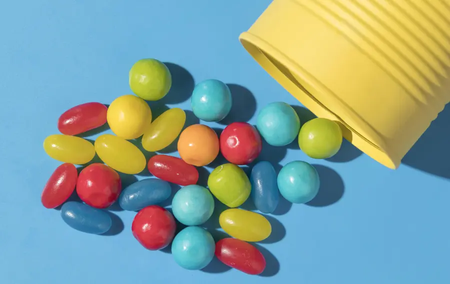 Flat Lay Composition Delicious Sweet Candies